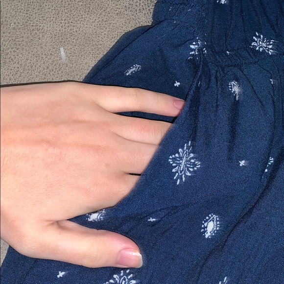 Blue dress with white design - Picture 4 of 8